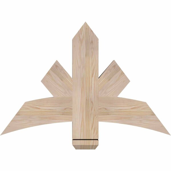 Ekena Millwork Alberta Smooth Timber Gable Bracket, Douglas Fir, 36"W x 24"H x 3 1/2"D x 5 1/2"F, 16/12 Pitch GBW036X24X0406ALB00SDF - main
